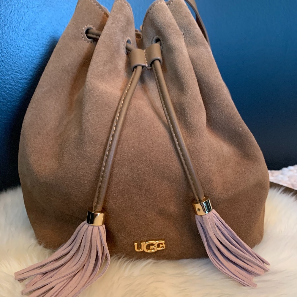 UGG Chestnut Suede Bucket Bag